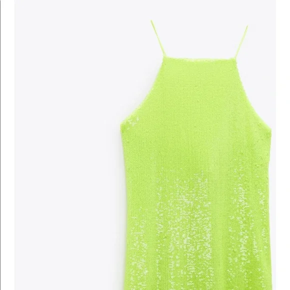 Zara sequin yellow dress - Picture 7 of 8